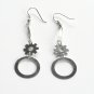Silver color Cam Wheel Metal Dangle Fashion Earrings