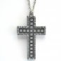Jorgen Jensen Large Pewter Vintage Danish Cross Design Necklace