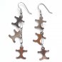 3 Babies Silver color Metal Dangle Fashion Earrings