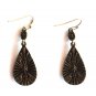Lucky Brand Large Teardrop Red Dangle Drop Earrings