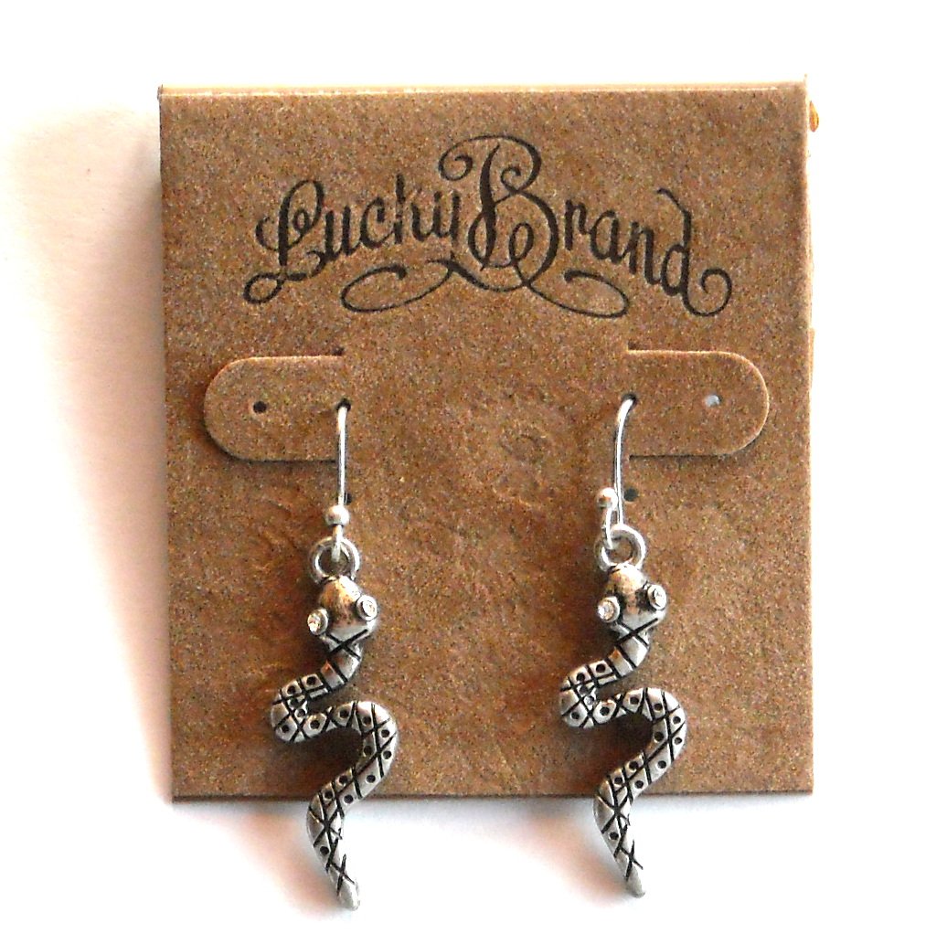 Exotic Small Snake Dangle Drop Lucky Brand Earrings