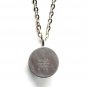 Danish Jorgen Jensen Pewter Denmark Round Purple Stone Necklace