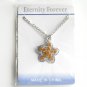 Austrian Crystals Yellow Amber Multi Stone Faceted Flower Fashion Necklace