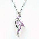 Austrian Crystals Purple Amethyst Multi Stone Faceted Artist Design Fashion Necklace