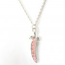 Austrian Crystals Pink Multi Stone Faceted Pepper Fashion Necklace