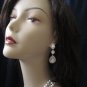 3 stone bridal earrings wedding earrings tear drop/pear cubic zirconia earrings