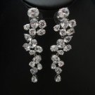 Unique, sparkly chandelier dangley bridal earrings, wedding earrings, cubic zirconia earrings