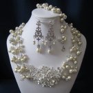 ROYALTY COLLECTION wedding jewelry, bridal jewelry set, pearl necklace, bracelet, earrings