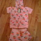 Juicy girls pink cherry short suit age 4-6 years