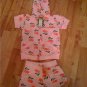 Juicy girls pink cherry short suit age 4-6 years