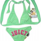 Apple Green and Pink Velour Juicy Bikini Size Large