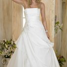 Custom made A-line strapless wedding dresses bridal gown AD002