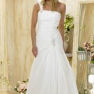Custom made one shoulder wedding dresses 2011 AD005