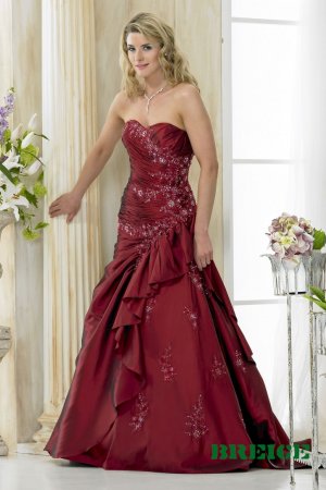 Custom made A-line Red wedding dresses 2011 AD008