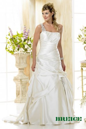 Custom made A-line wedding dresses 2011 AD016