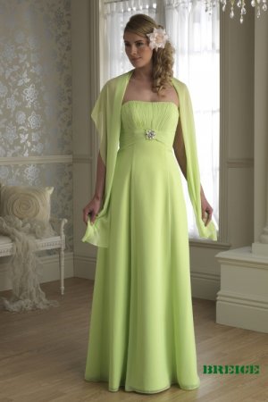 Long green chiffon bridesmaid/ evening/ formal/ wedding guest dresses AD4074U