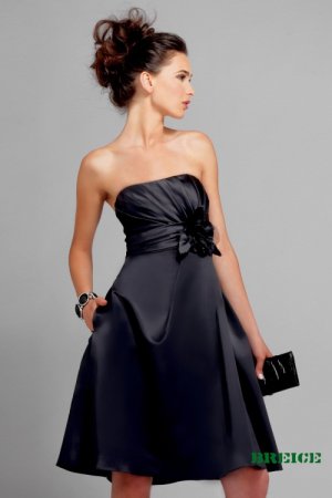 Short black bridesmaid/ formal/ wedding guest dresses AD4004