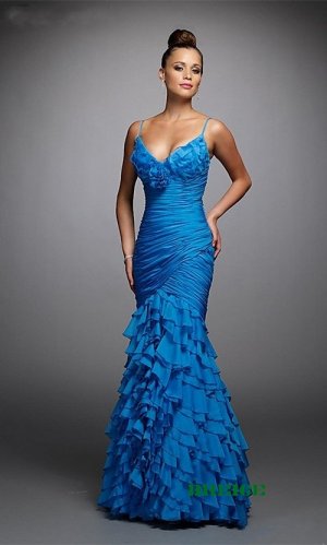 Blue Long Evening Dresses Prom Formal Gowns 05