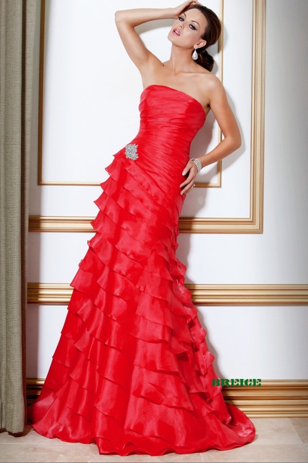 Red Long Evening Prom Dresses, Party Prom Dresses     fg4999