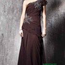 One Shoulder Long Evening Dresses Prom Party Formal Gowns J07