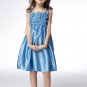 A-line Tea-length Flower Girl Dress With Spaghetti Straps W005