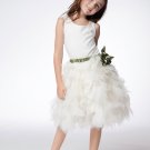 Ball Gown Tea-length Tulle Satin Flower Girl Dress W006