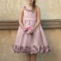 Free Shipping A-line Round-neck Tea-length Satin Flower Girl Dress W010