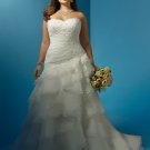 Plus Size A-Line Sweetheart Chapel Train Wedding Dresses Bridal Gown A01