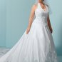 Plus Size Elegant A-Line Halter Wedding Dresses Bridal Gown A06