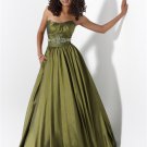 A-Line Strapless Long Evening Dresses Prom Formal Gowns MS07