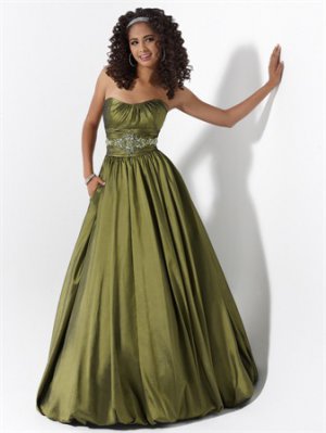 A-Line Strapless Long Evening Dresses Prom Formal Gowns MS07