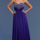 Sexy Plus Size Long Blue Spaghetti Evening Dresses Prom Party Formal Bridal Gowns P05
