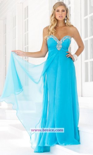 Plus Size A-line Long Blue Evening Dresses Prom Party Formal Bridal Gowns&Acirc;&nbsp;P11