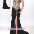 Sexy Sheath/Column Black Sweetheart Beaded Long Evening Dresses Prom Party Formal Bridal Gowns P015