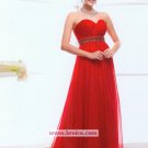 A-Line Empire Sweetheart Long Red Evening Dresses Prom Party Formal Bridal Gowns P022