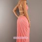 Sexy Stunning Beaded Long Watermelon Evening Dresses Prom Party Formal Bridal Gowns P029