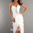 Sexy Stunning Beaded Long White Evening Dresses Prom Party Formal Bridal Gowns P030