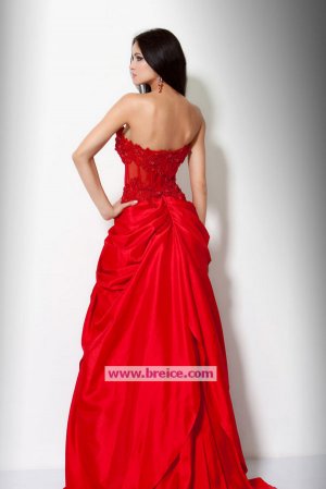 Sexy A-line Strapless Red Long Evening Dresses Prom Party Formal Bridal Gowns&Acirc;&nbsp;P046