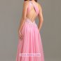 Elegant A-line One Shoulder Long Pink Evening Dresses Prom Party Formal Bridal Gowns P048