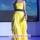 Elegant A-line Strapless Long Evening Dresses Prom Party Formal Bridal Gowns P054