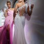 Sexy Sheath/Column One Shoulder Chiffon Long Evening Dresses Prom Party Formal Bridal Gowns P059