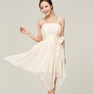 A-line Champagne Short Evening Bridesmaid Dresses Prom Party Formal Bridal Gowns under 100  T08B