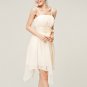 A-line Champagne Short Evening Bridesmaid Dresses Prom Party Formal Bridal Gowns under 100 Â T08B