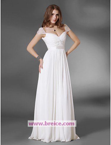 Chiffon A-line Floor Length Evening Prom Dress inspired by Olivia Wilde L05