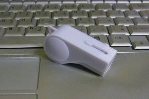 4GB WHITE WHISTLE Flash Memory Stick Thumb Drive
