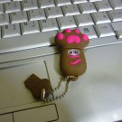 4GB CUTE BROWN PAWS Flash Memory Stick Thumb Drive