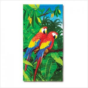 JUNGLE PARROT BEACH TOWEL