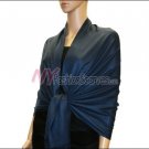 Silky Soft Solid Pashmina <br>Navy