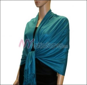 Silky Soft Solid Pashmina <br>Teal