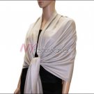 Silky Soft Solid Pashmina <br>Beige Grey